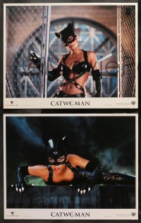 5t0074 CATWOMAN 8 LCs 2004 great images of sexy Halle Berry in title role with mask & skimpy suit!