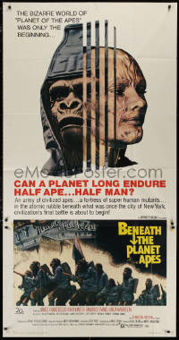 5w0038 BENEATH THE PLANET OF THE APES 3sh 1970 can a planet long endure half ape... half man!