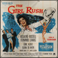 5w0008 GIRL RUSH 6sh 1955 sexy showgirl Rosalind Russell, Fernando Lamas & Eddie Albert in Las Vegas