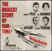 5w0014 ON THE BEACH 6sh 1959 art of Gregory Peck, Ava Gardner, Fred Astaire & Anthony Perkins!