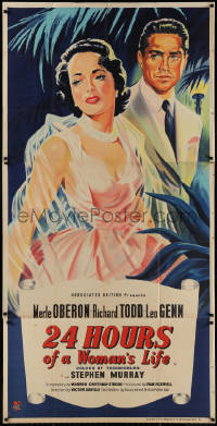 5w0023 AFFAIR IN MONTE CARLO English 3sh 1953 Merle Oberon, Todd, 24 Hours of a Woman's Life, rare!