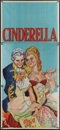 5w0024 CINDERELLA stage play English 3sh 1930s beautiful art close up art with her dancing with man!