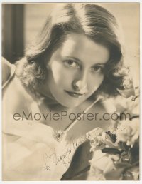 5y0083 BARBARA STANWYCK signed deluxe 10.5x13.5 still 1930s beautiful young portrait by Bachrach!