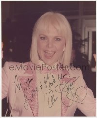 5y0681 ANN JILLIAN signed color 8x10 REPRO still 1990s great smiling close up wearing pink tuxedo!
