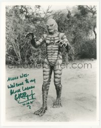 5y0150 BEN CHAPMAN signed 8x10 REPRO AND signed contract REPRO 1995 Creature from the Black Lagoon!