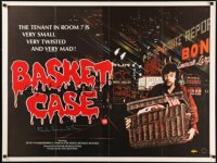 5y0042 BASKET CASE signed British quad 1982 by director Frank Henenlotter, great different image!