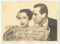 5y0247 BEBE DANIELS/BEN LYON signed deluxe 5x7 fan photo 1935 by BOTH Hollywood leading actors!