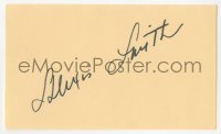5y0612 ALEXIS SMITH signed 3x5 index card 1980s it can be framed & displayed with a repro!