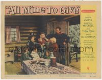 5y0062 ALL MINE TO GIVE signed LC #5 1957 by Glynis Johns, who's with Cameron Mitchell & kids!