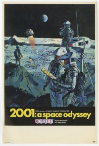 5z0423 2001: A SPACE ODYSSEY Cinerama herald 1968 Stanley Kubrick, art of astronauts by Bob McCall!