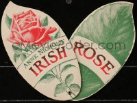 5z0426 ABIE'S IRISH ROSE herald 1928 cool die-cut design made of flower & leaves, very rare!