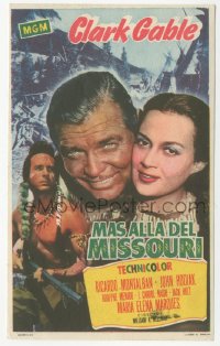 5z0874 ACROSS THE WIDE MISSOURI Spanish herald 1952 Clark Gable, Native American Maria Elena Marques