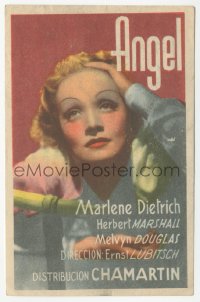 5z0885 ANGEL Spanish herald 1942 c/u of sexy Marlene Dietrich, Ernst Lubitsch, Raphaelson