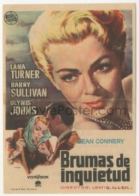 5z0888 ANOTHER TIME ANOTHER PLACE Spanish herald 1961 different Mac art of Lana Turner & Sean Connery