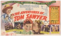 5z0431 ADVENTURES OF TOM SAWYER herald 1938 Tommy Kelly as Mark Twain's classic character, rare!