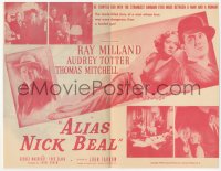 5z0434 ALIAS NICK BEAL herald 1949 Thomas Mitchell makes Faustian deal w/Ray Milland, Audrey Totter!