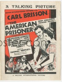 5z0404 AMERICAN PRISONER English herald 1929 Carl Brisson, Madeleine Carroll, ultra rare!