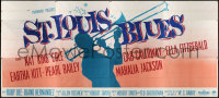 6a0051 ST. LOUIS BLUES 24sh 1958 Nat King Cole, the life & music of W.C. Handy, cool silhouette art!