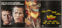 6a0052 TOWERING INFERNO int'l 24sh 1974 McQueen, Paul Newman, art of burning building by John Berkey!