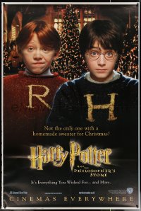 6a0344 HARRY POTTER & THE PHILOSOPHER'S STONE DS English bus stop 2001 Radcliffe/Grint with sweaters!