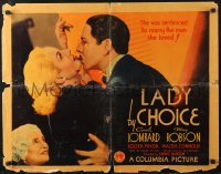 6a0033 LADY BY CHOICE 1/2sh 1934 Carole Lombard sentenced to marry the man she loved, ultra rare!