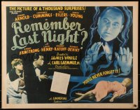 6a0040 REMEMBER LAST NIGHT? 1/2sh 1935 Edward Arnold & Sally Eilers, James Whale, ultra-rare!