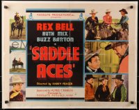 6a0041 SADDLE ACES 1/2sh 1935 different western images of cowboy Rex Bell and in action, rare!