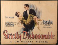 6a0043 STRICTLY DISHONORABLE 1/2sh 1931 Paul Lukas & Sidney Fox, early Preston Sturges, ultra-rare!