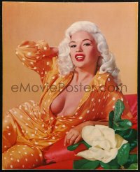 6a0080 JAYNE MANSFIELD 16x20 special poster 1960s the sexy star posing in orange polka-dot pajamas!