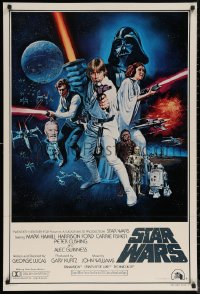 6a0071 STAR WARS style C int'l 1sh 1977 George Lucas sci-fi epic, art by Tom William Chantrell!