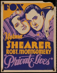 6a0062 PRIVATE LIVES trolley card 1931 Norma Shearer & Robert Montgomery, Noel Coward, ultra rare!