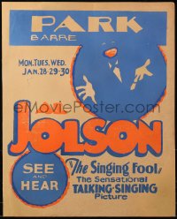 6a0023 SINGING FOOL local theater WC 1928 great art of the singing fool Al Jolson in blackface!