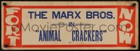 6a0076 ANIMAL CRACKERS 2-sided special poster 1930 Marx Brothers, text poster with Fort Now, rare!