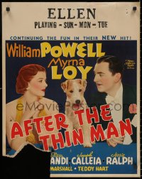 6a0005 AFTER THE THIN MAN jumbo WC 1936 William Powell, Myrna Loy & Asta the dog too, ultra rare!