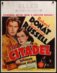 6a0010 CITADEL jumbo WC 1938 Robert Donat & Rosalind Russell, King Vidor Best Picture nominee!