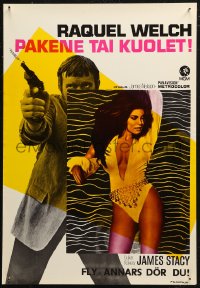 6b0080 FLAREUP Finnish 1972 most men want to love sexy Raquel Welch, but one man wants to kill her!