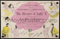 6b0022 DIVORCE OF LADY X English trade ad R1944 great art of Merle Oberon & Laurence Olivier!