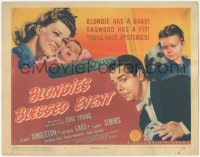 6c0021 BLONDIE'S BLESSED EVENT TC 1942 Penny Singleton has a baby, Arthur Lake has a fit!