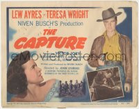 6c0025 CAPTURE TC 1950 Lew Ayres with gun, Teresa Wright, early John Sturges film noir!