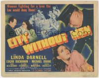 6c0030 CITY WITHOUT MEN TC 1942 Linda Darnell & women fighting for a love the law would deny them!