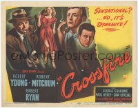 6c0040 CROSSFIRE TC 1947 Edward Dmytryk, Robert Young, Robert Mitchum, Robert Ryan, Gloria Grahame