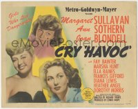6c0042 CRY HAVOC TC 1943 war nurses Margaret Sullavan, Ann Sothern & Joan Blondell live dangerously!