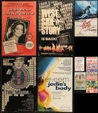 6d0020 LOT OF 9 STAGE PLAY AND NON-MOVIE WINDOW CARDS 1970s-1990s a variety of great images!