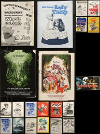6d0054 LOT OF 21 UNCUT WALT DISNEY PRESSBOOKS 1970s advertising a variety of different movies!