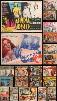 6d0058 LOT OF 27 MEXICAN LOBBY CARDS 1940s-1950s great scenes from a variety of different movies!