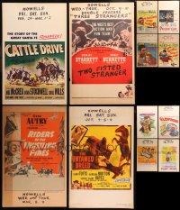 6d0016 LOT OF 12 WINDOW CARDS 1940s-1950s great images from a variety of different movies!