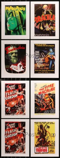 6d0066 LOT OF 10 UNFOLDED HORROR/SCI-FI 12X16 REPRODUCTION POSTERS 1990s all the best movies!