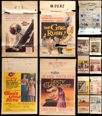 6d0006 LOT OF 21 WINDOW CARDS 1950s-1970s great images from a variety of different movies!