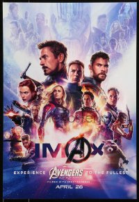 6f0071 AVENGERS: ENDGAME IMAX mini poster 2019 Marvel Comics, cool montage with Hemsworth & top cast!