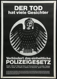 6f0049 DER TOD HAT VIELE GESICHTER signed 20x28 German special poster 1977 by artist Kurt Jotter!
